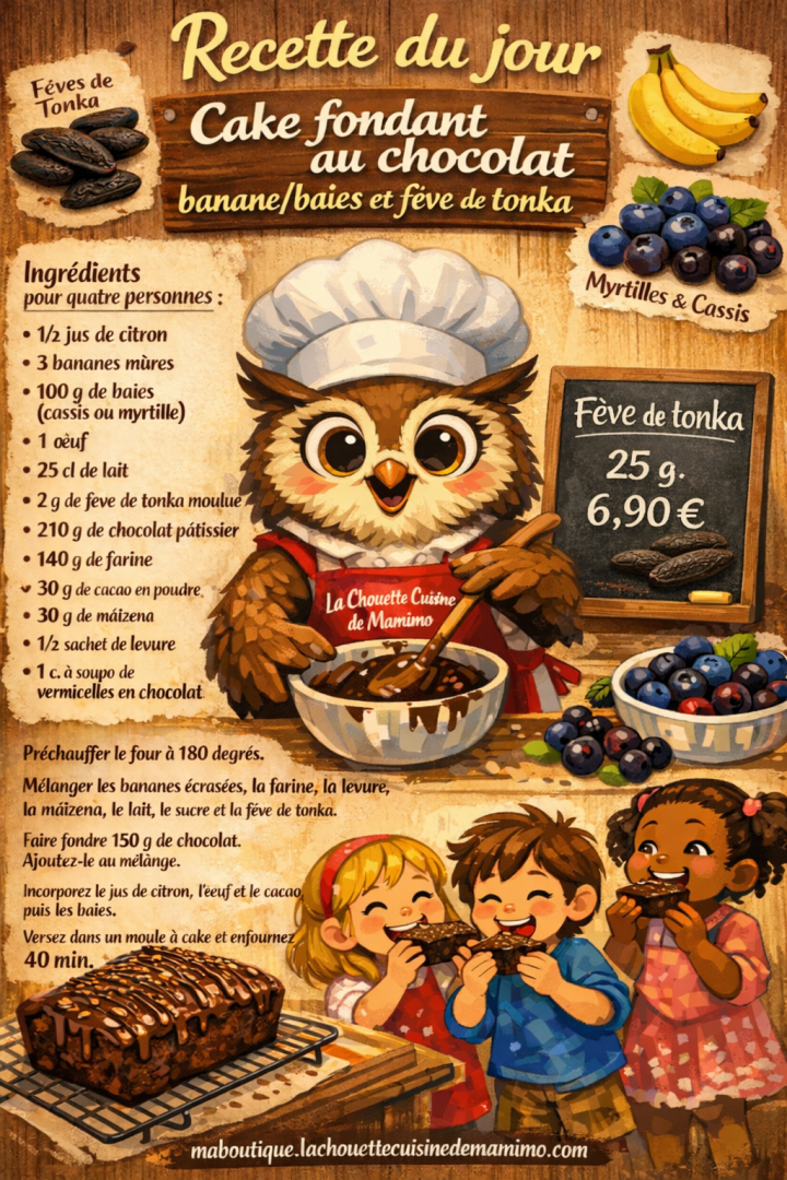 cacke choco banane et baie